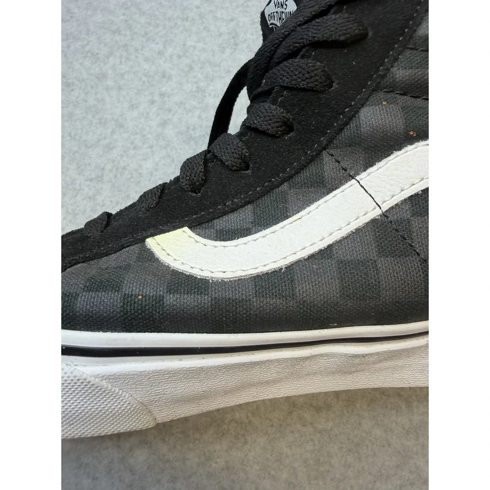 Vans Sk8-Hi Vansguard Checkerboard Black Charcoal Mens 11.5 High Top Sneakers